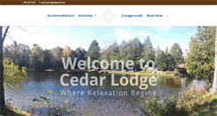 Desktop Screenshot of cedarlodgecamping.com